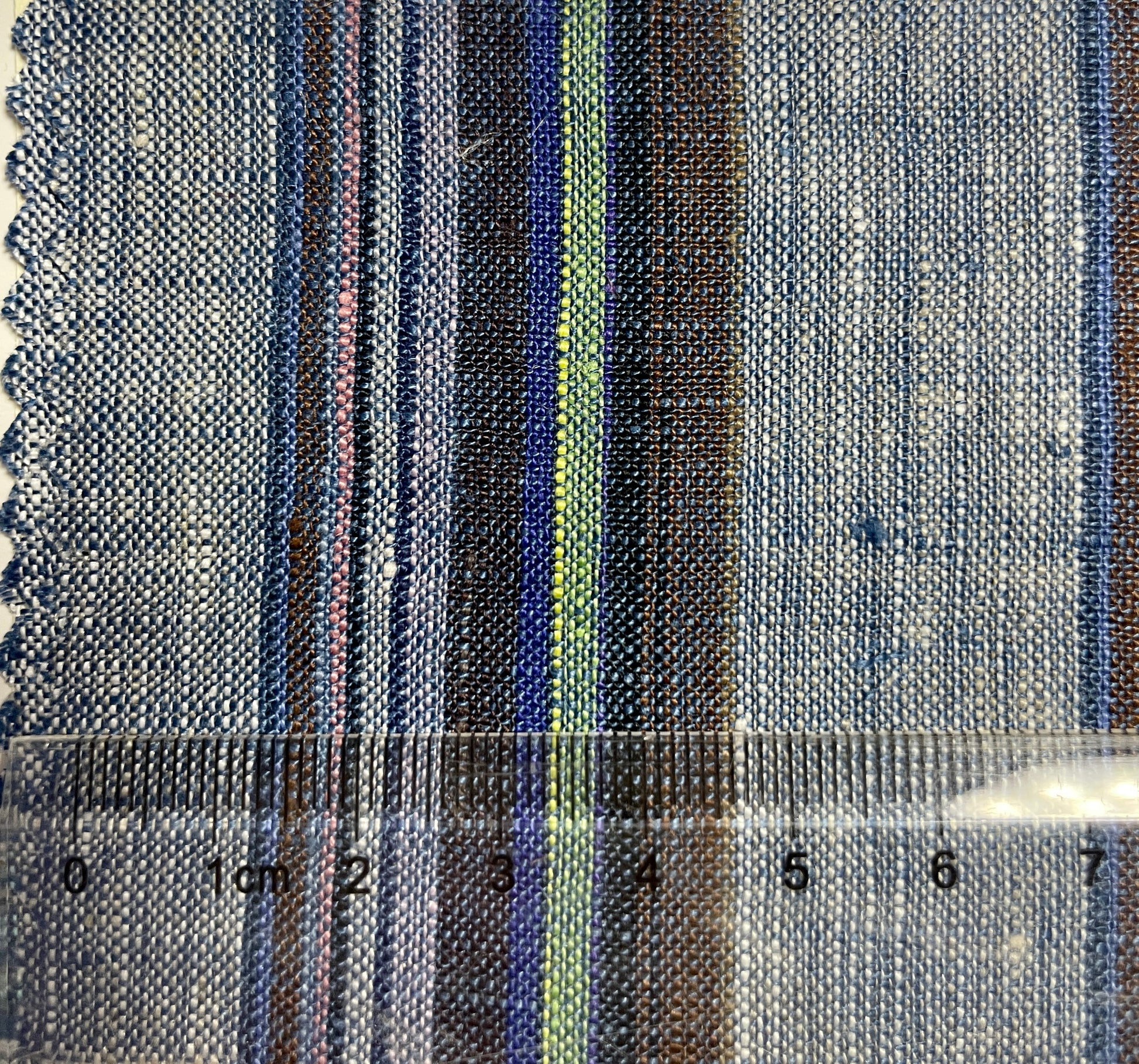 Multi-Color Yarn-Dyed Stripe Linen Fabric For Pant - Natasha Fabric