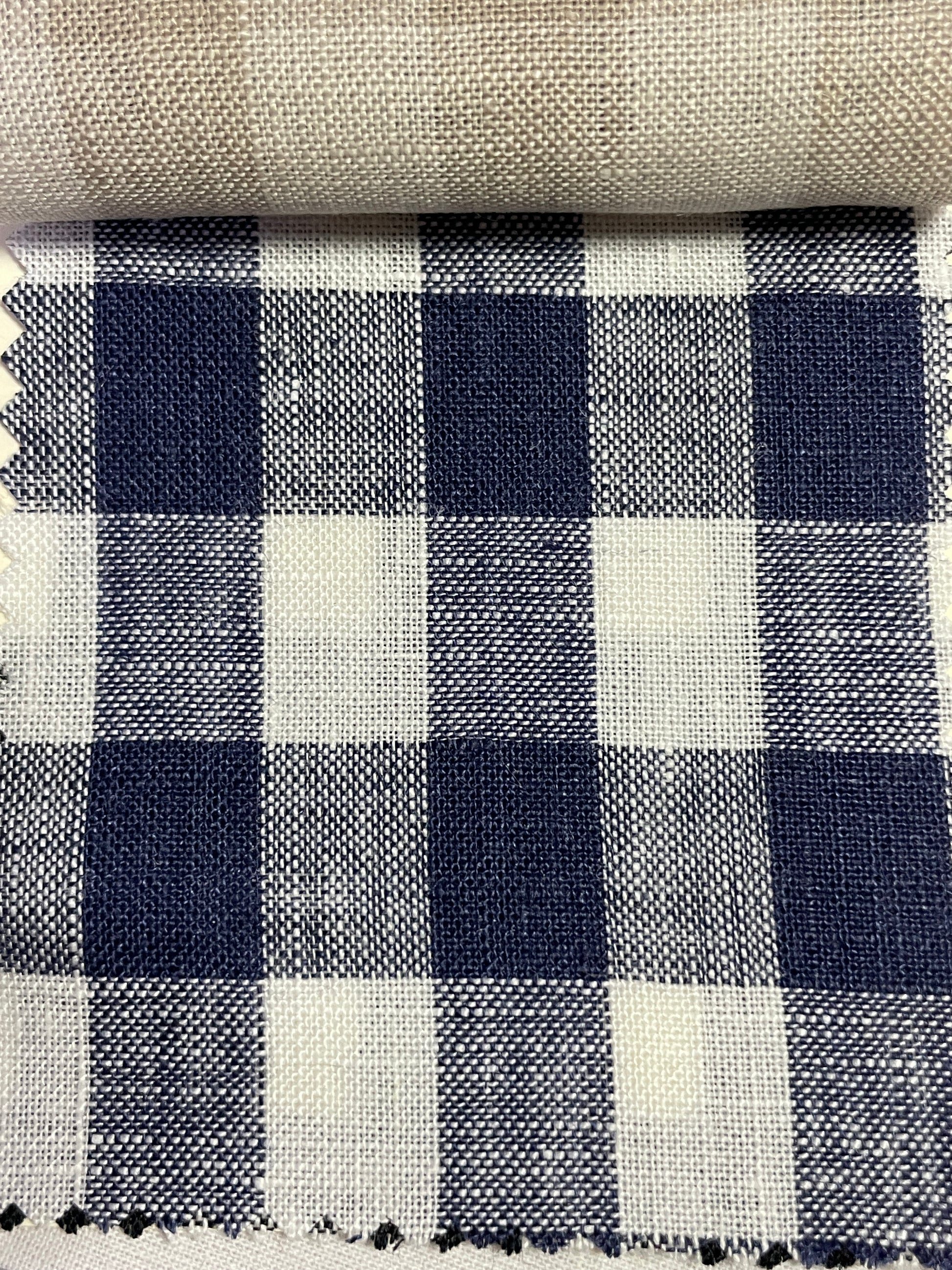 Classical Yarn-Dye Plaid Design with 100% Linen - Natasha Fabric