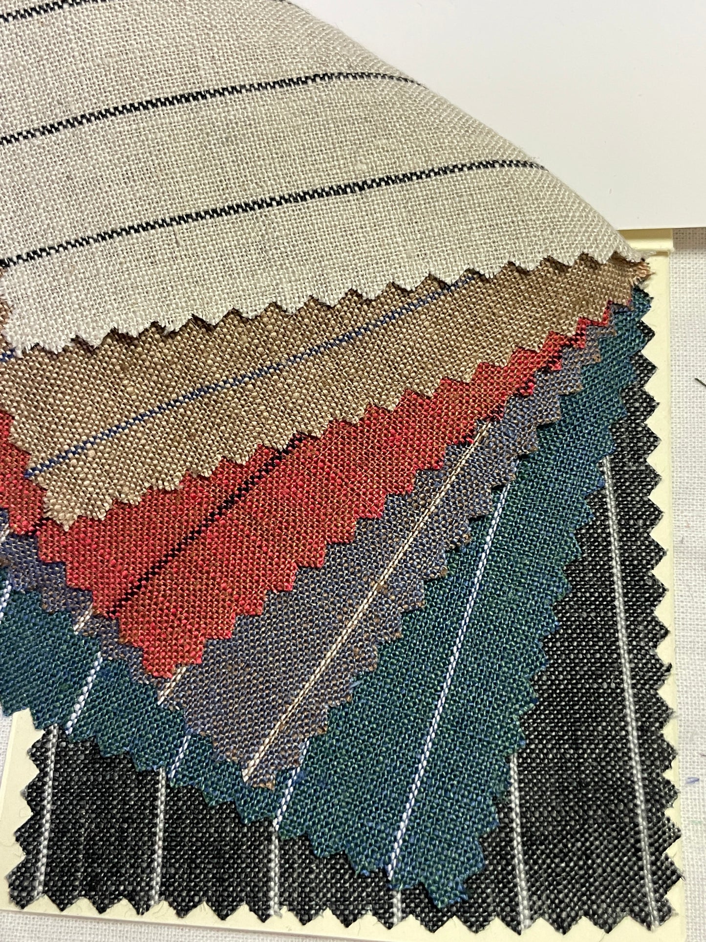 100% Linen Yarn-Dyed Stripe Fabric For Dress - Natasha Fabric