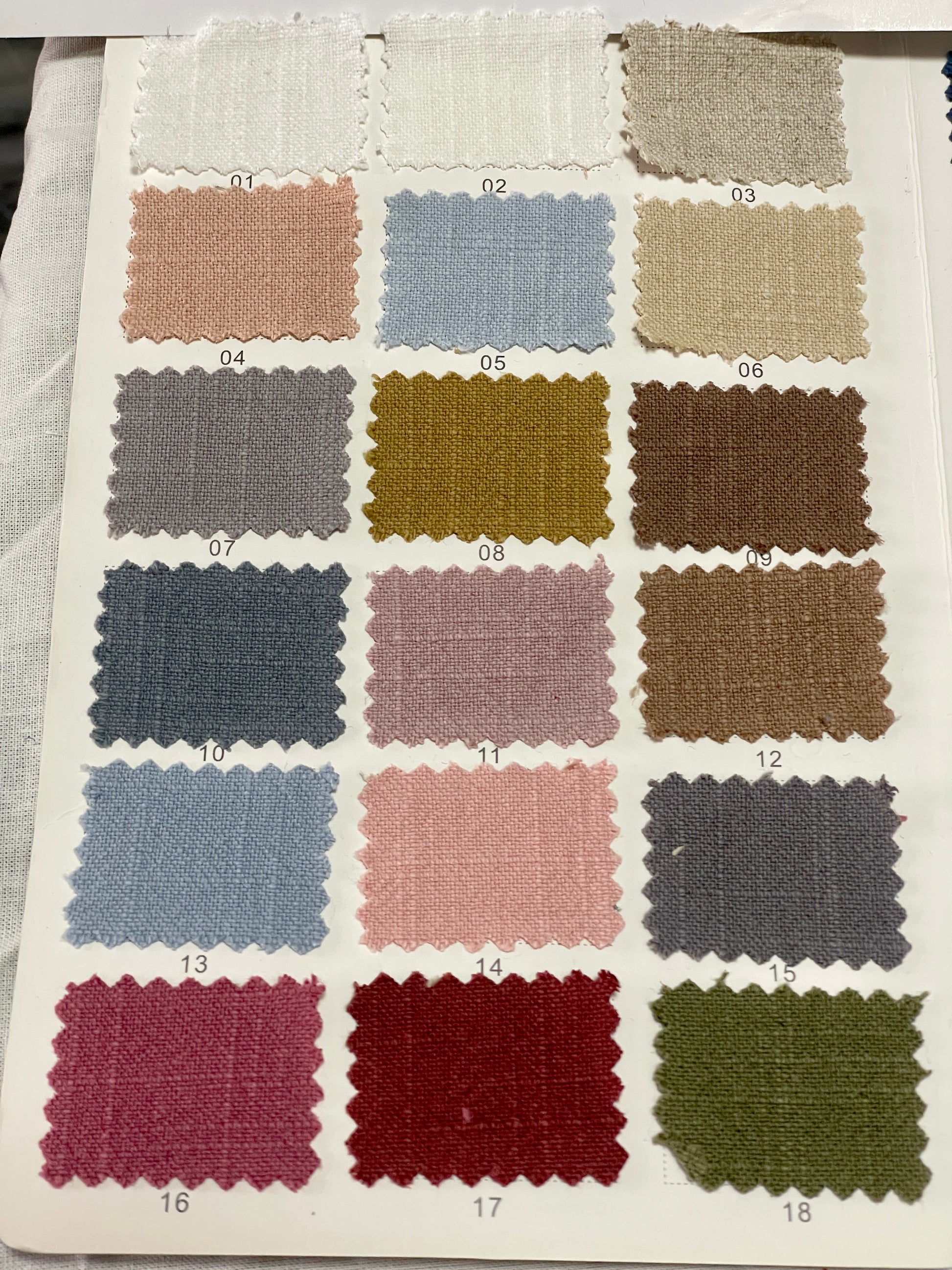 Thick Linen Cotton Blended Fabric - Natasha Fabric