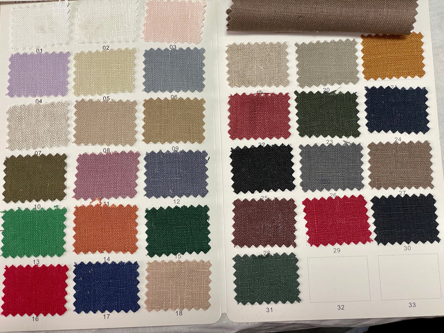 100% Linen Solid Color Fabric - Natasha Fabric