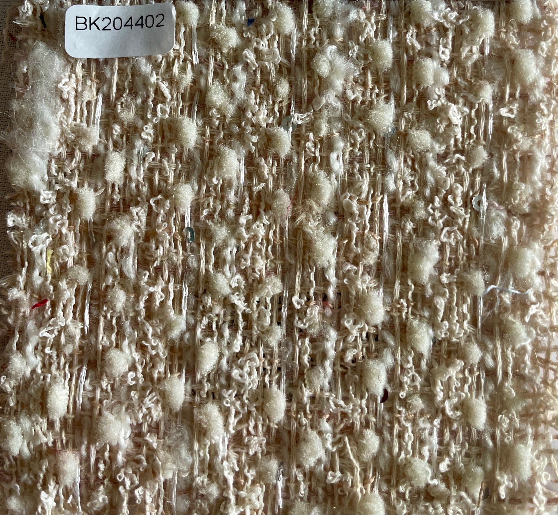 Light Pink/Ivory Tweed Fabric On Sale - Natasha Fabric