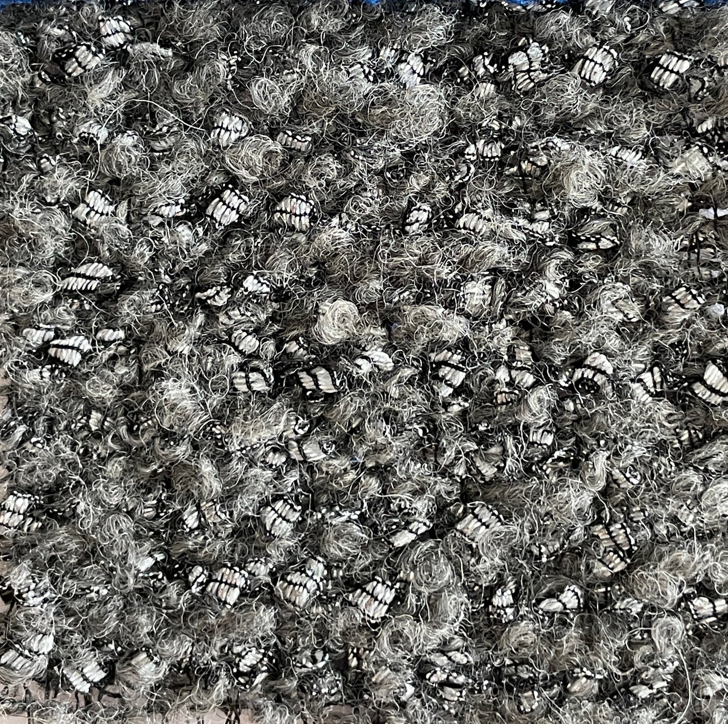 Blue And Grey Color New Boucle Fabric On Sale - Natasha Fabric