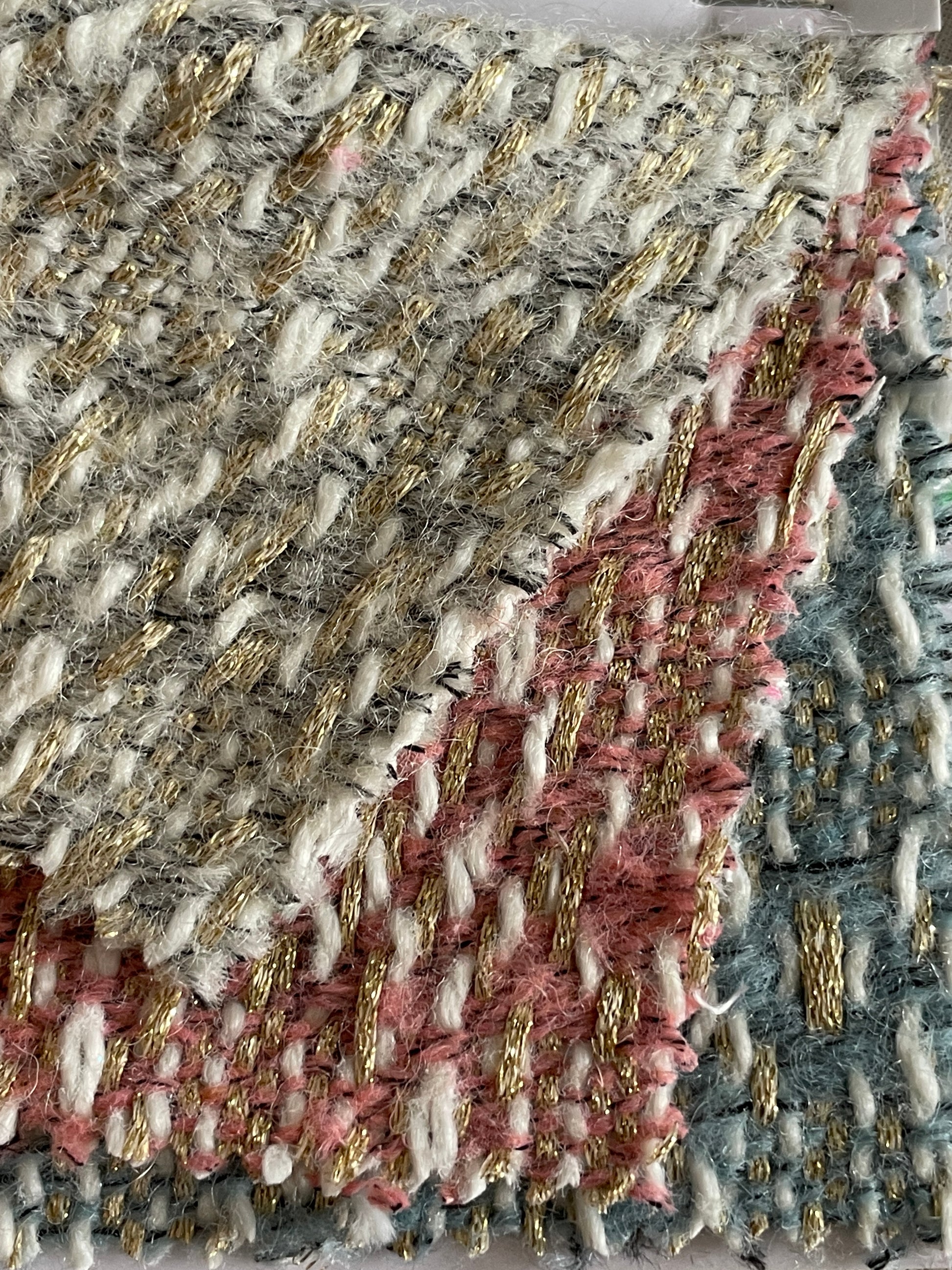 Metallic Multi-Color 2023 New Tweed/ Boucle Fabric On Sale - Natasha Fabric