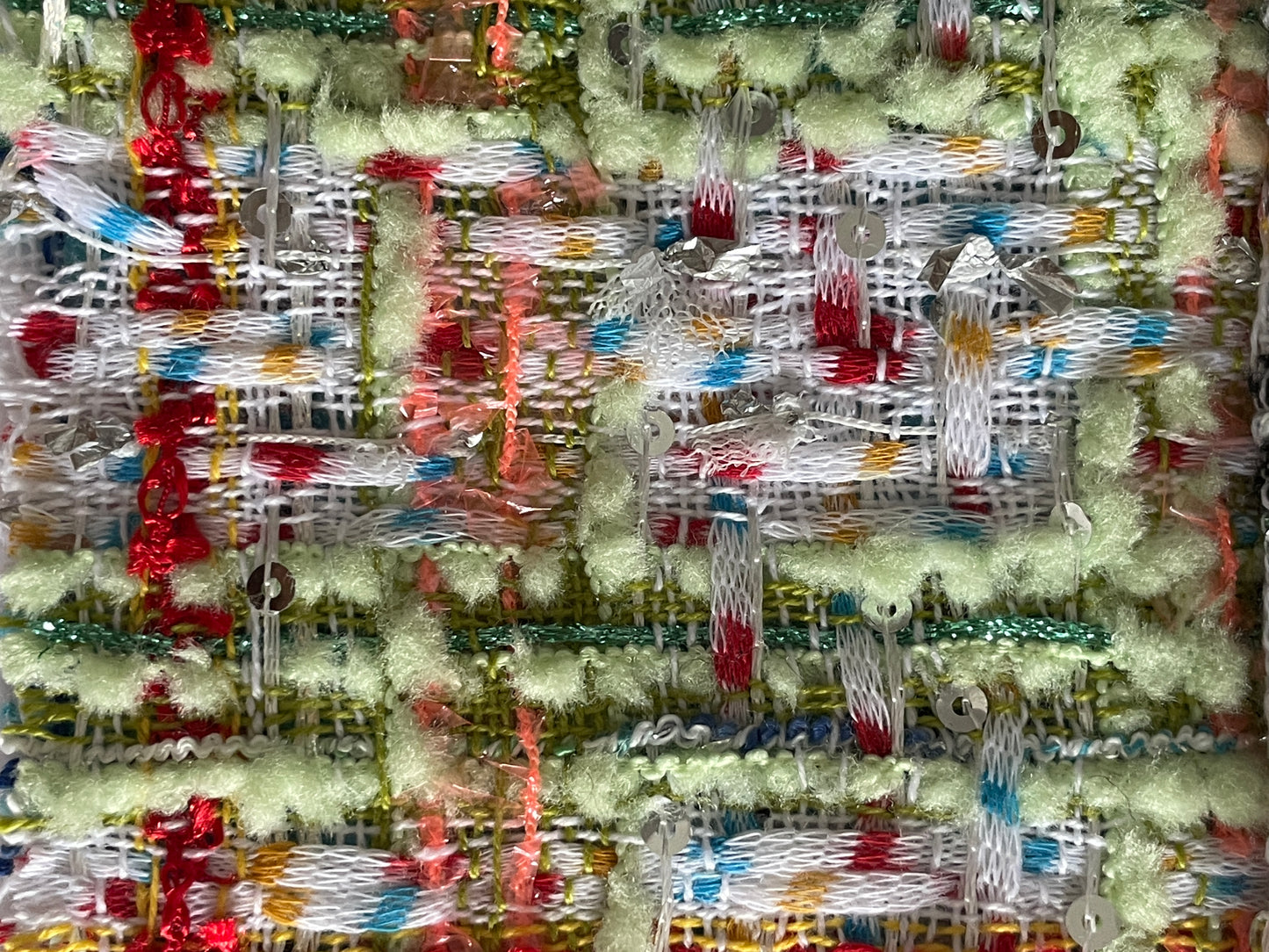 Multi-Color New Arrival Tweed Fabric - Natasha Fabric