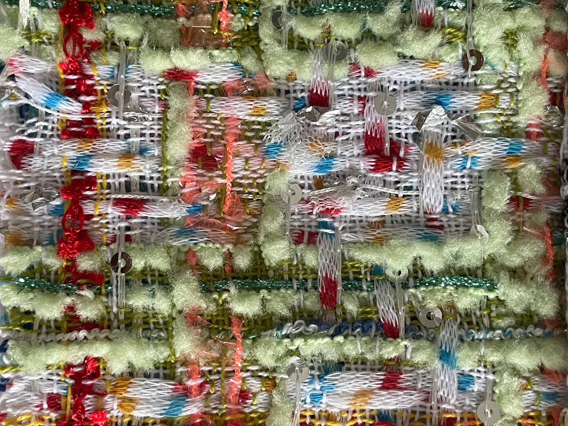 Multi-Color New Arrival Tweed Fabric - Natasha Fabric