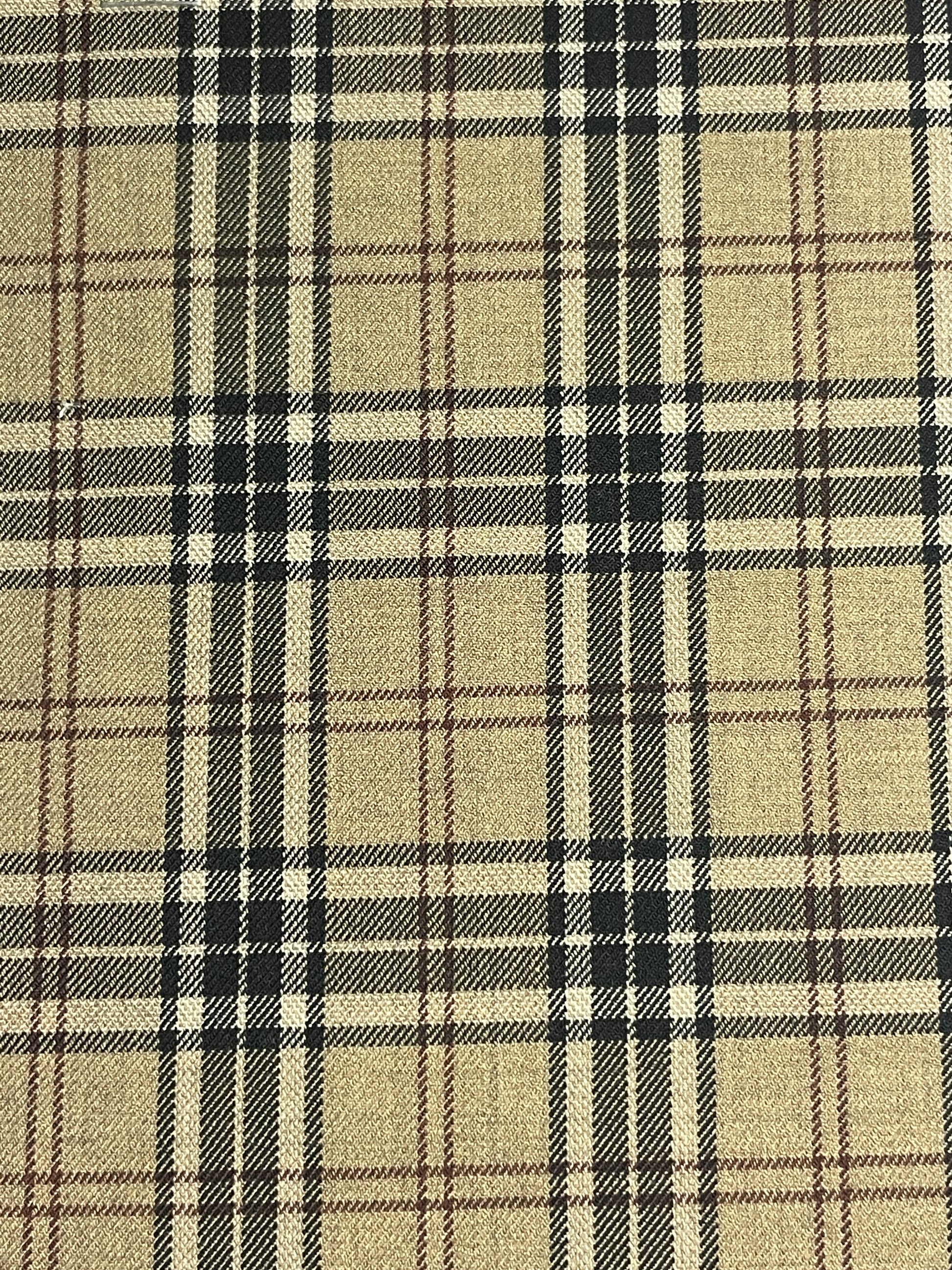 Woven Plaid Blend Fabric - Natasha Fabric
