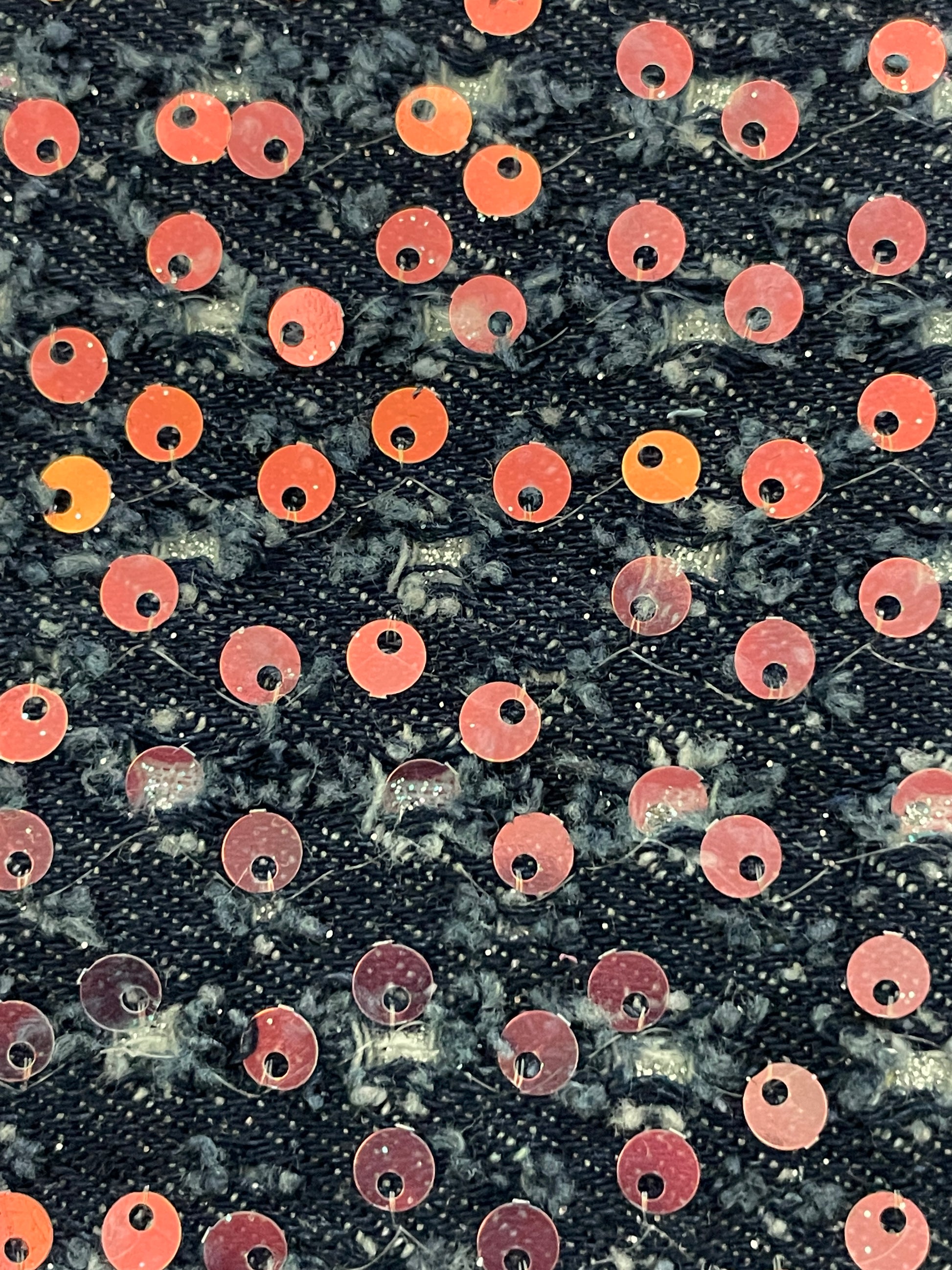 Special Woven Denim with Sequins Fabric on Sale - Natasha Fabric