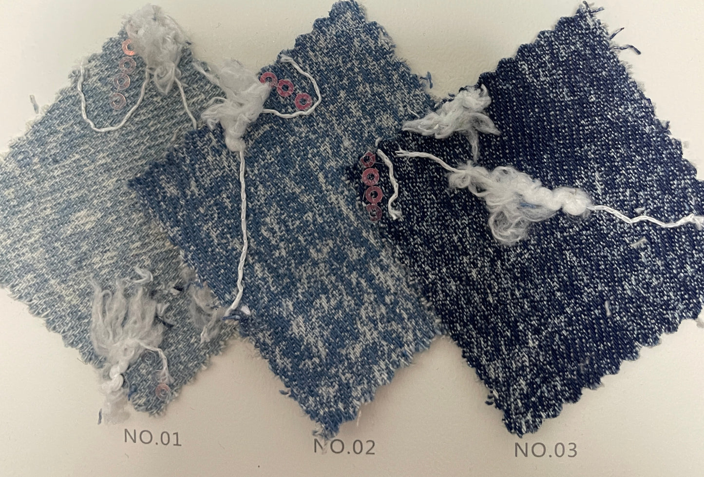 Special Denim with Sequins & Embroidery Fabric on Sale - Natasha Fabric
