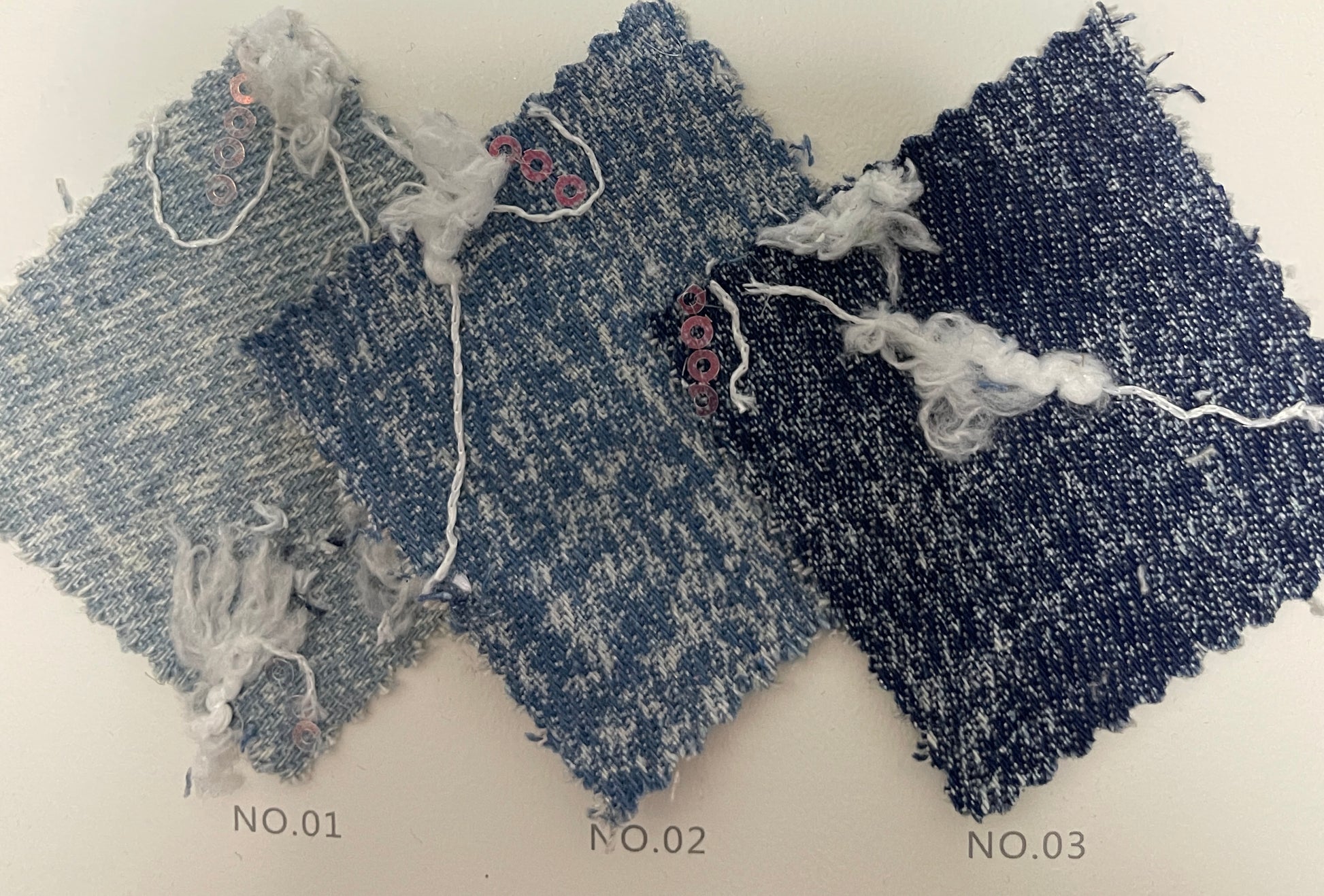 Special Denim with Sequins & Embroidery Fabric on Sale - Natasha Fabric