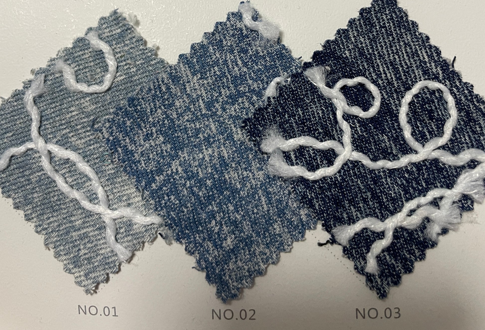 Special Denim with Sequins & Embroidery Fabric on Sale - Natasha Fabric