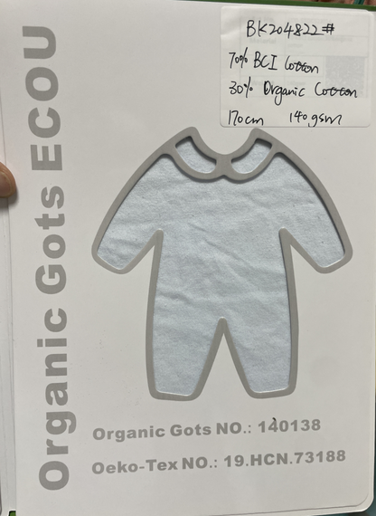 70% BCI Cotton 30% Organic Cotton Fabric--140g Knit - Natasha Fabric