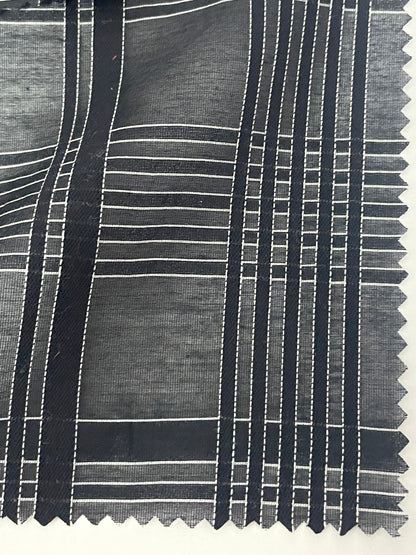 Silk Cotton Blended Check/Plaid Fabric - Natasha Fabric