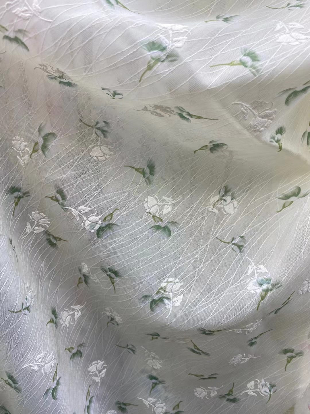 Embroidery Polyester Ditsy Print Fabric - Natasha Fabric