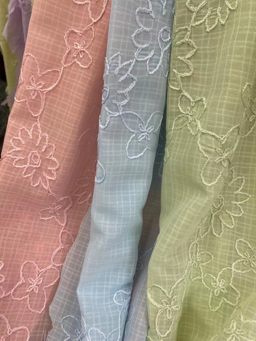 Polyester Solid Embroidery Fabric - Natasha Fabric