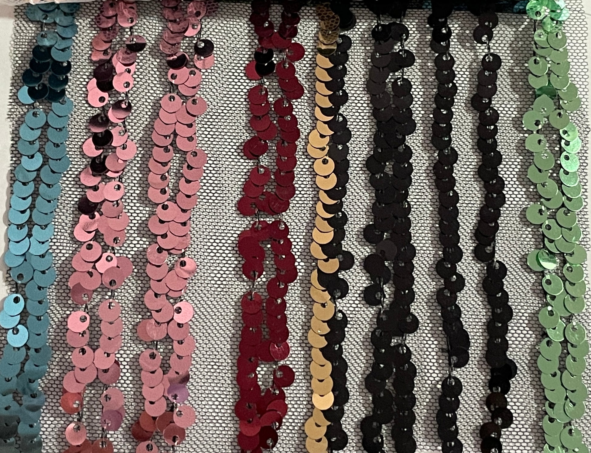 Mesh Base Knit Sequins Fabric For Dress - Natasha Fabric