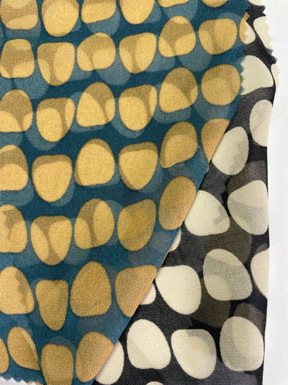 100% Polyester Print Fabric--Dots Print-Chiffon - Natasha Fabric
