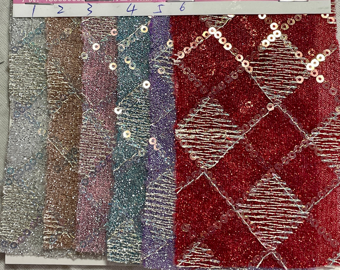 Wholesale Sequins Fabric on Sale---With Diamond Pattern - Natasha Fabric
