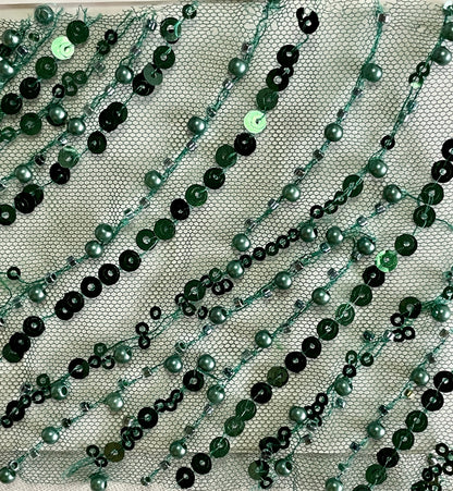 Sequins & Pearls Fabric on Sale for Wedding Dress - Natasha Fabric
