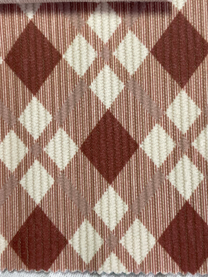 100% Polyester Woven Corduroy Fabric--Diamond Print - Natasha Fabric