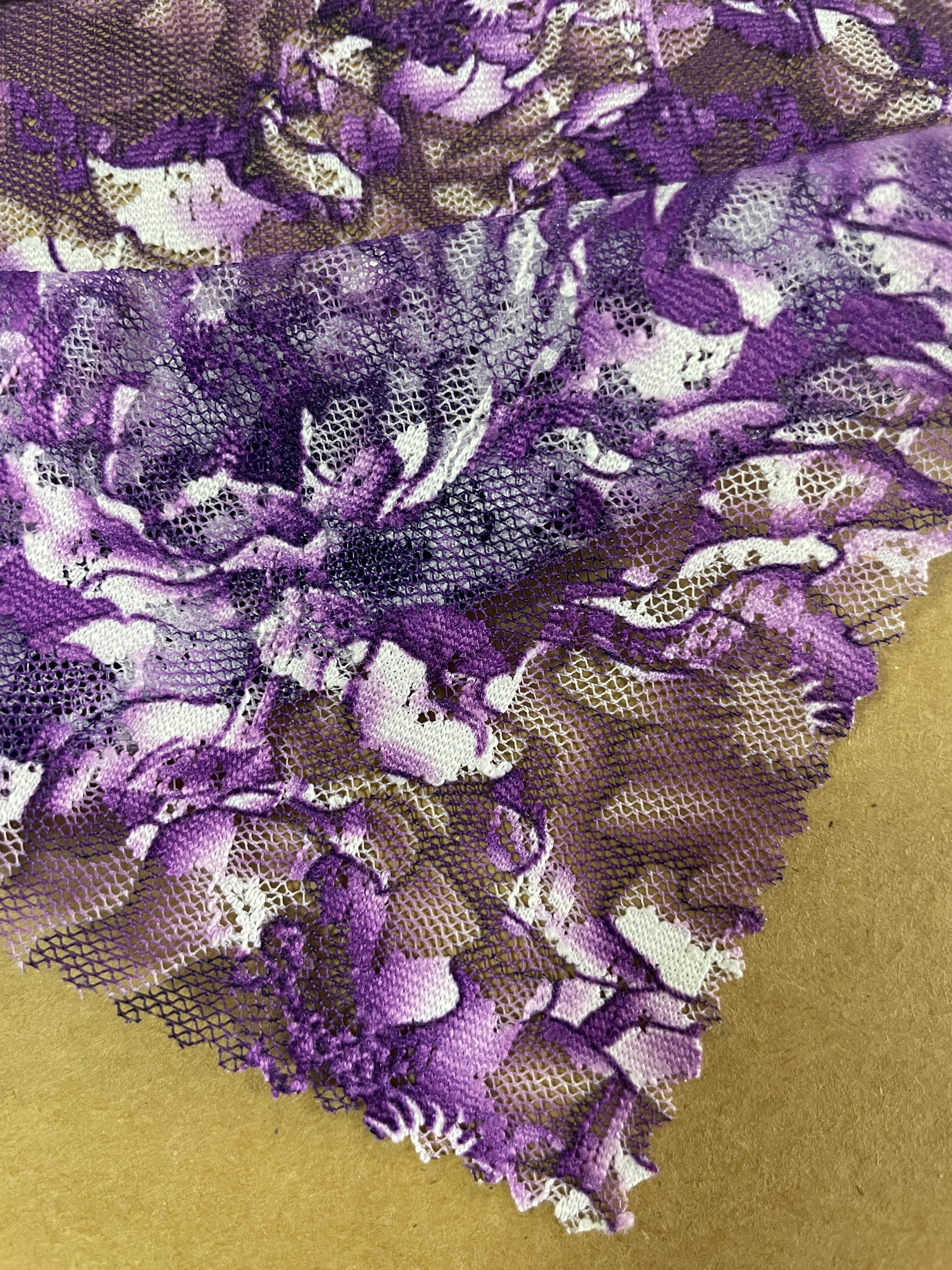 100% Polyester Lace Fabric---Floral Print Lace - Natasha Fabric