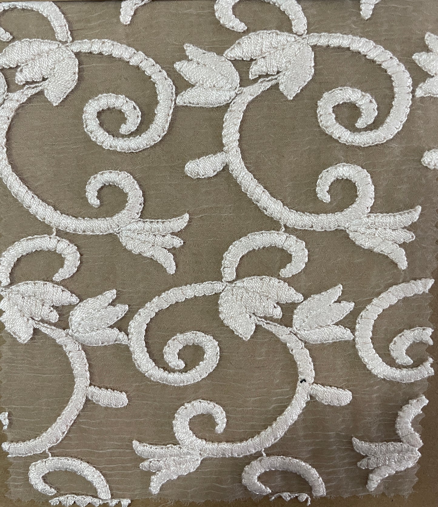 Cotton Nylon Blended Woven  Embroidery Fabric - Natasha Fabric