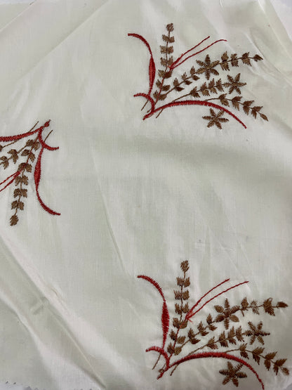 Cotton & Viscose Blended Woven Embroidery Fabric - Natasha Fabric