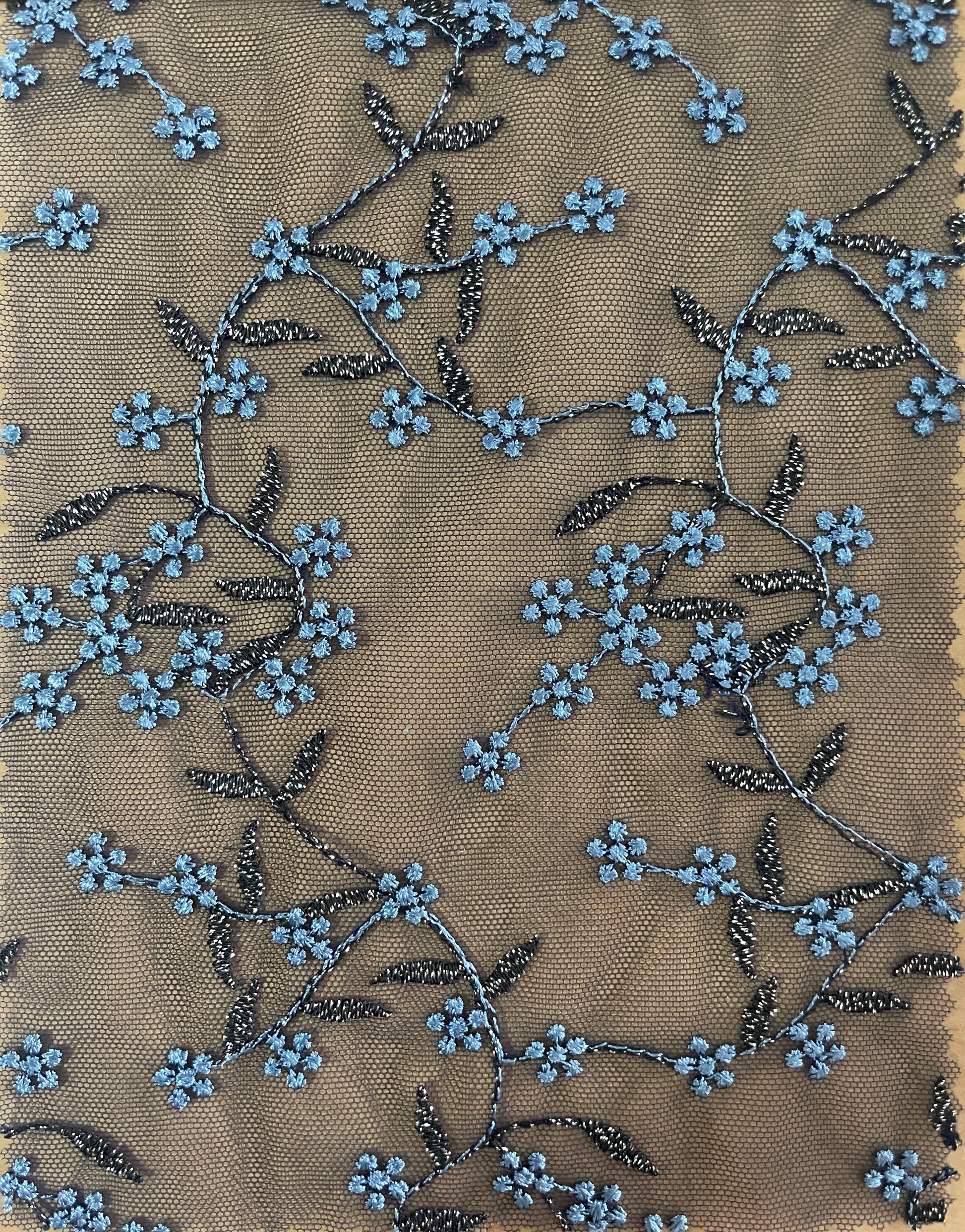 Knit Mesh Embroidery Fabric - Natasha Fabric