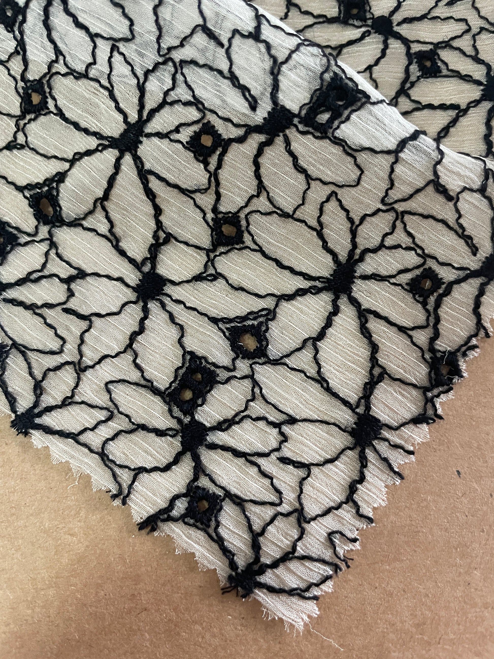 Poly Woven Embroidery Fabric - Natasha Fabric