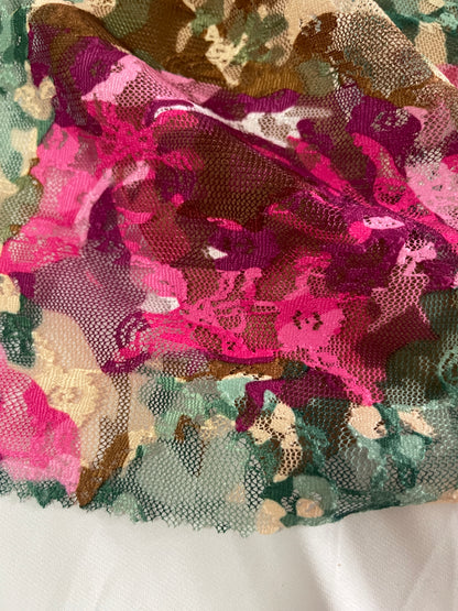 100% Polyester Lace Fabric---Floral Print Lace - Natasha Fabric