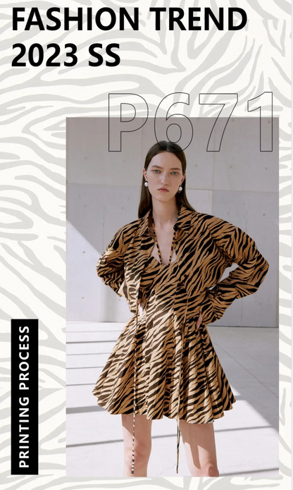 Tiger Stripe Print fabric For 2023 SS - Natasha Fabric