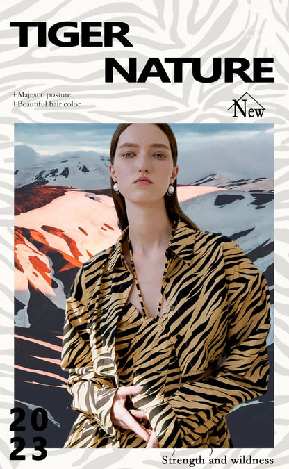Tiger Stripe Print fabric For 2023 SS - Natasha Fabric