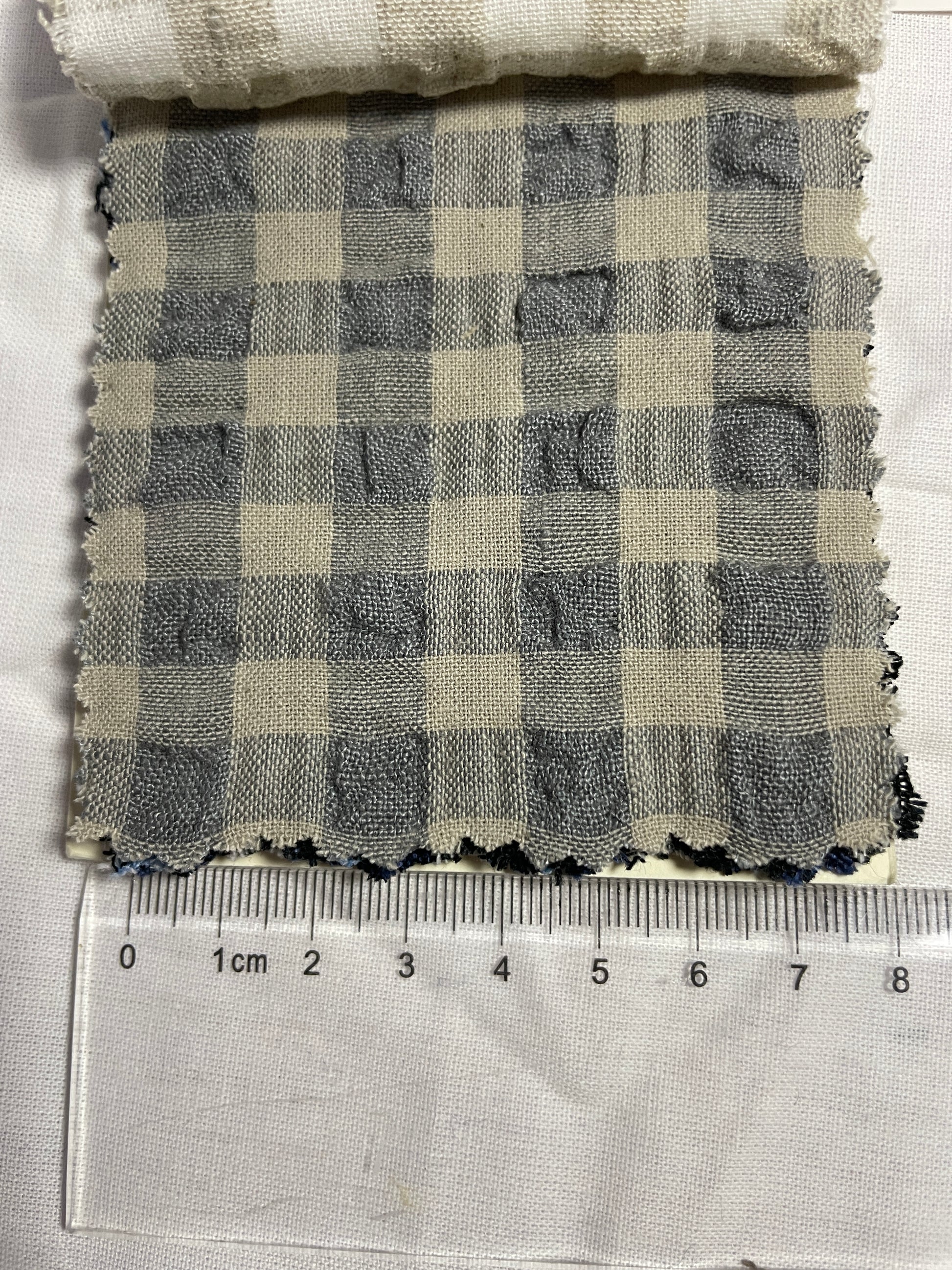 100% Linen Crepe Yarn Dyed Plaid Fabric For Shirt - Natasha Fabric