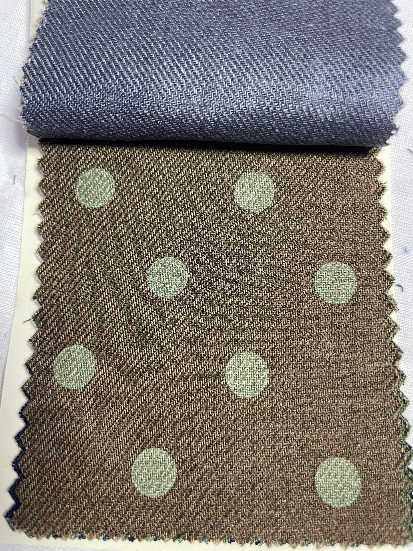 Slightly Stretchy Linen Viscose Blended Dots Pattern Fabric on Sale - Natasha Fabric