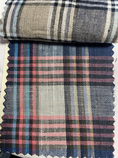 Multi-color Line Yarn Dyed Plaid Fabric - Natasha Fabric