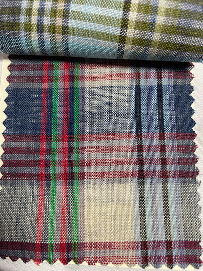 Multi-color Line Yarn Dyed Plaid Fabric - Natasha Fabric