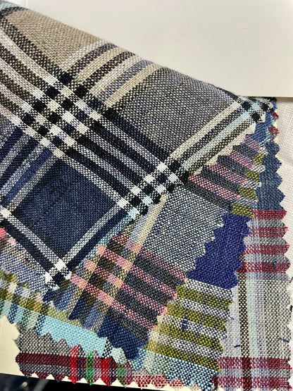 Multi-color Line Yarn Dyed Plaid Fabric - Natasha Fabric