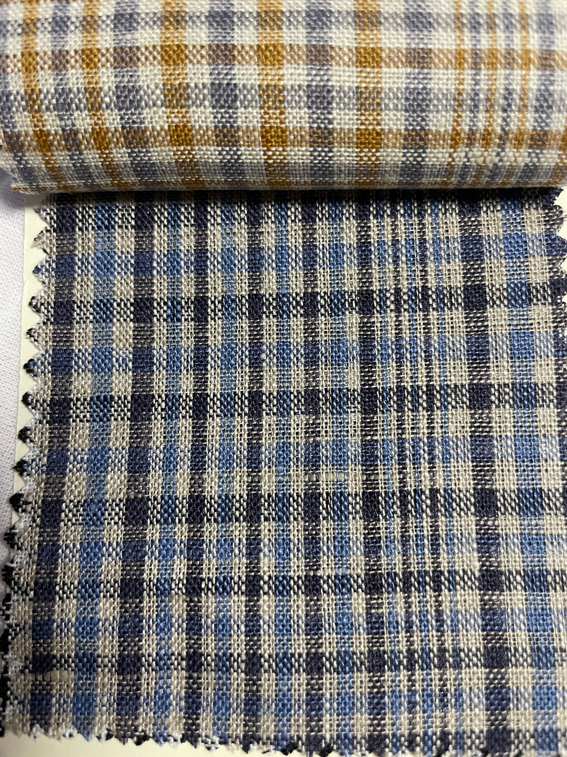 100% Linen Yarn Dyed Plaid Fabric For Shirt - Natasha Fabric