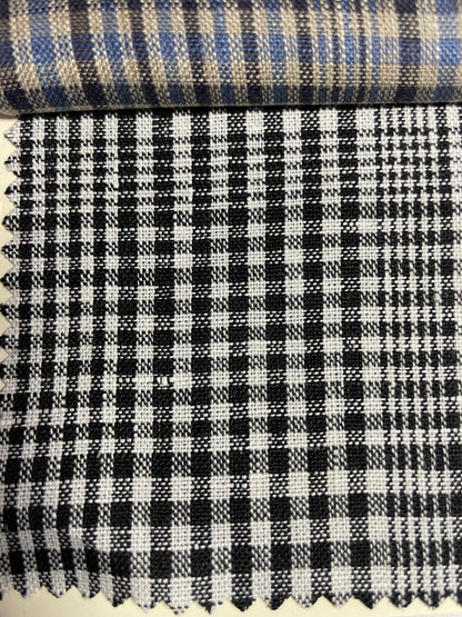 100% Linen Yarn Dyed Plaid Fabric For Shirt - Natasha Fabric