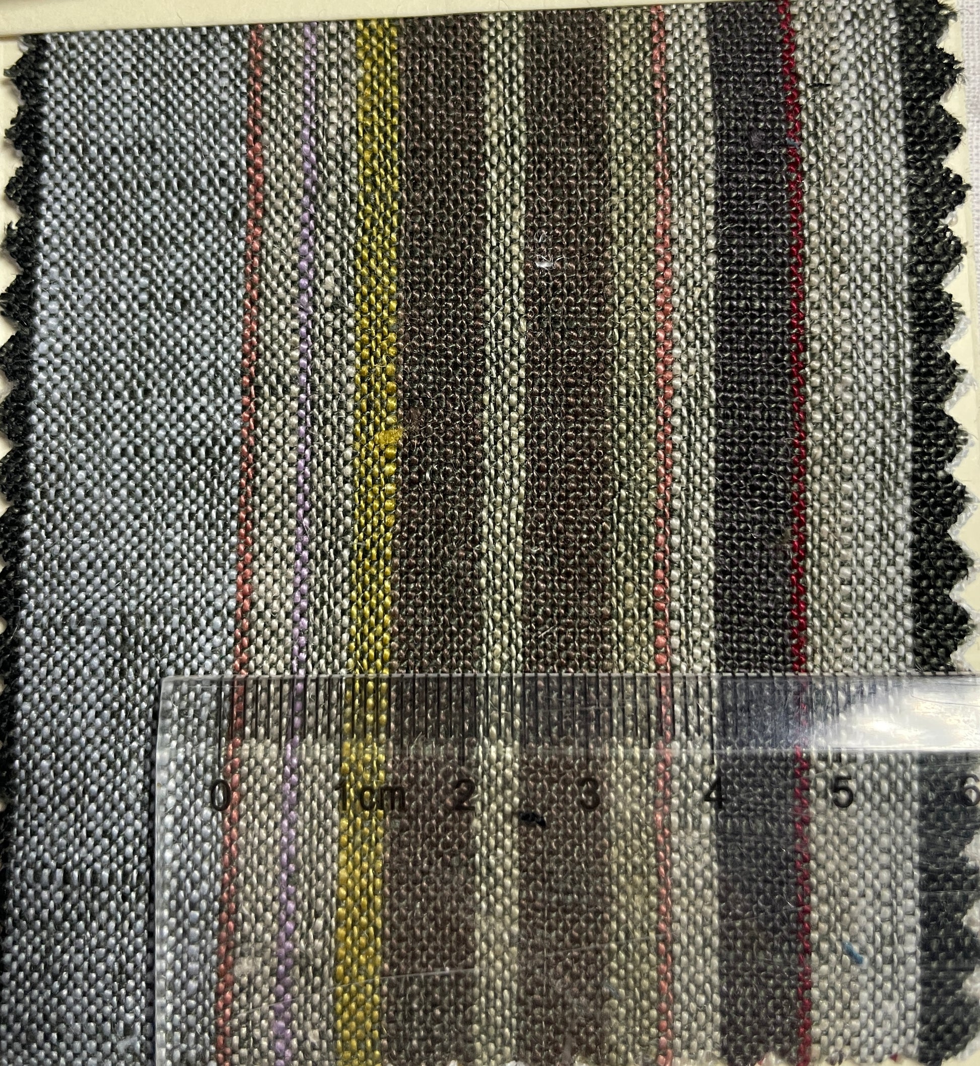 Multi-color Linen Yarn-Dyed Stripe Fabric - Natasha Fabric
