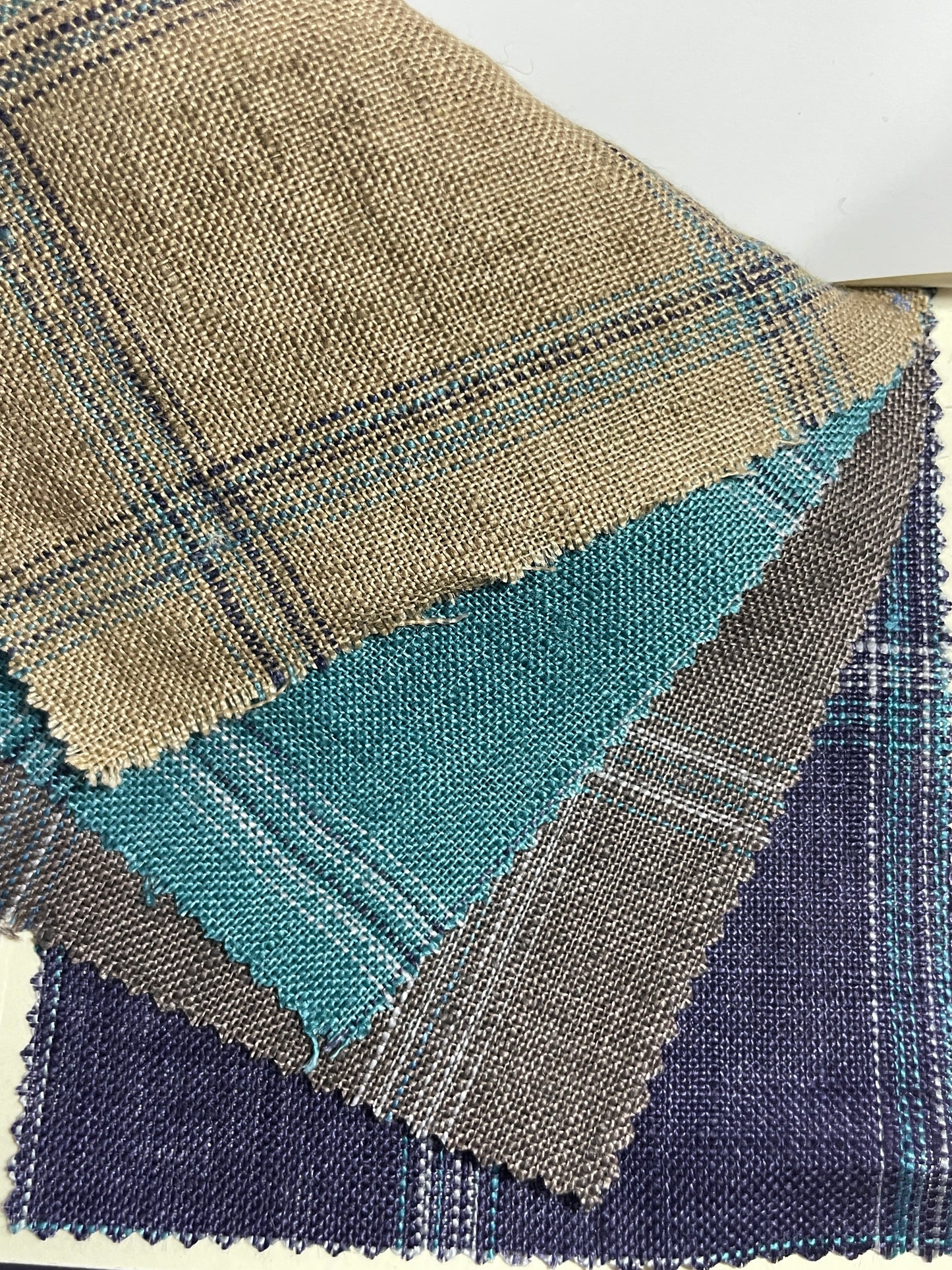 Linen Yarn Dyed Check Fabric On Sale - Natasha Fabric