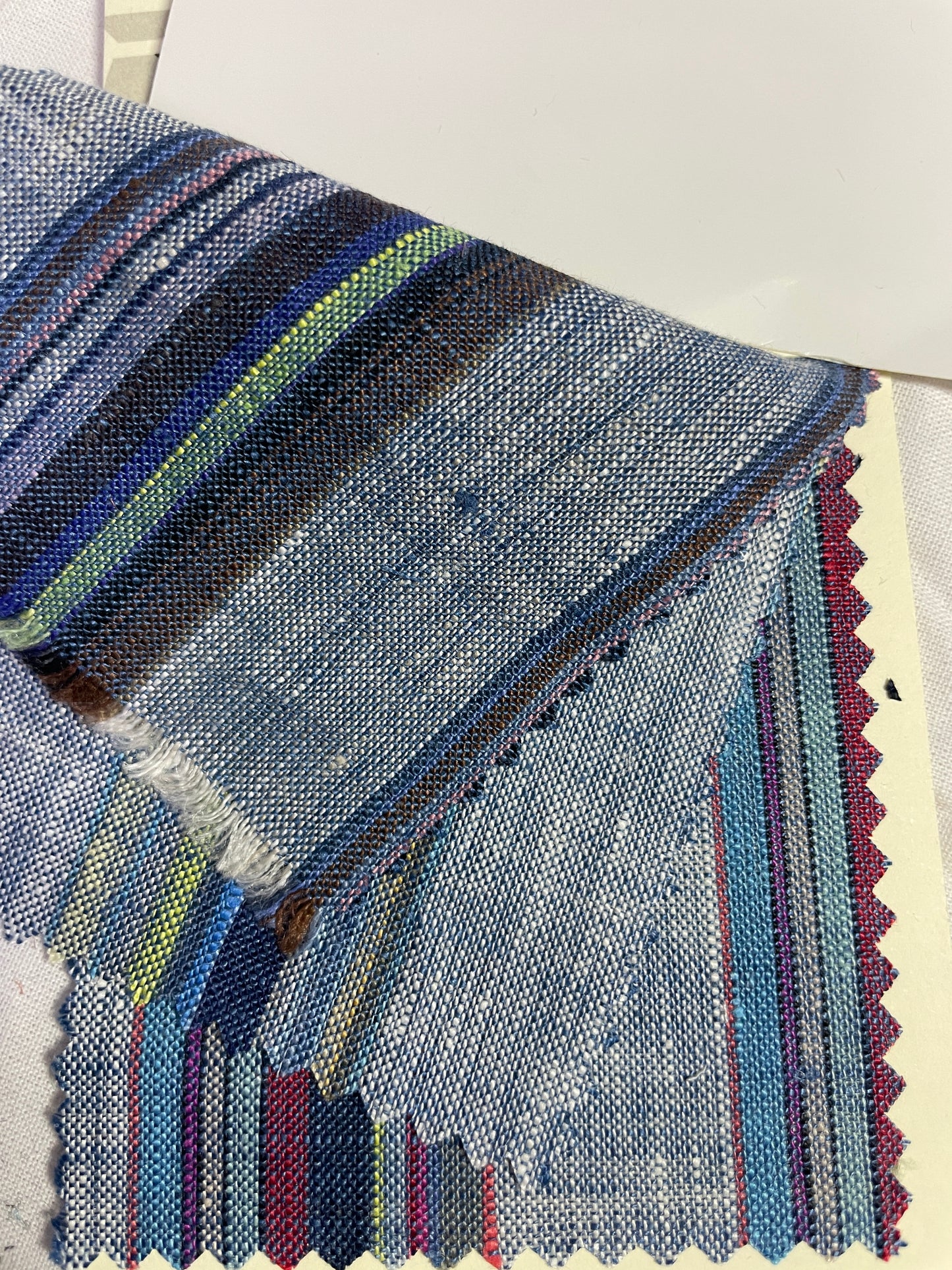 Multi-Color Yarn-Dyed Stripe Linen Fabric For Pant - Natasha Fabric