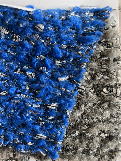 Blue And Grey Color New Boucle Fabric On Sale - Natasha Fabric