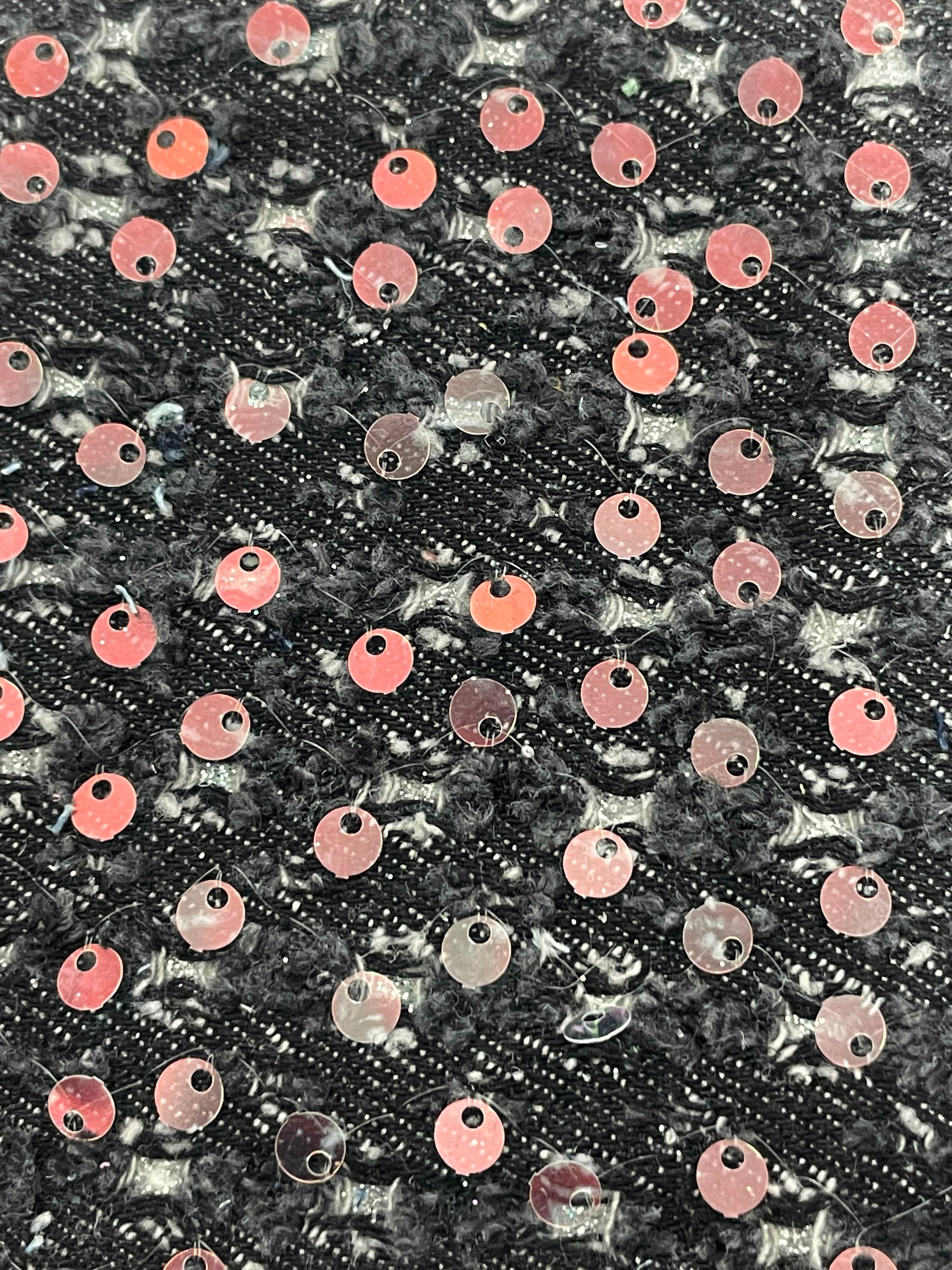 Special Woven Denim with Sequins Fabric on Sale - Natasha Fabric